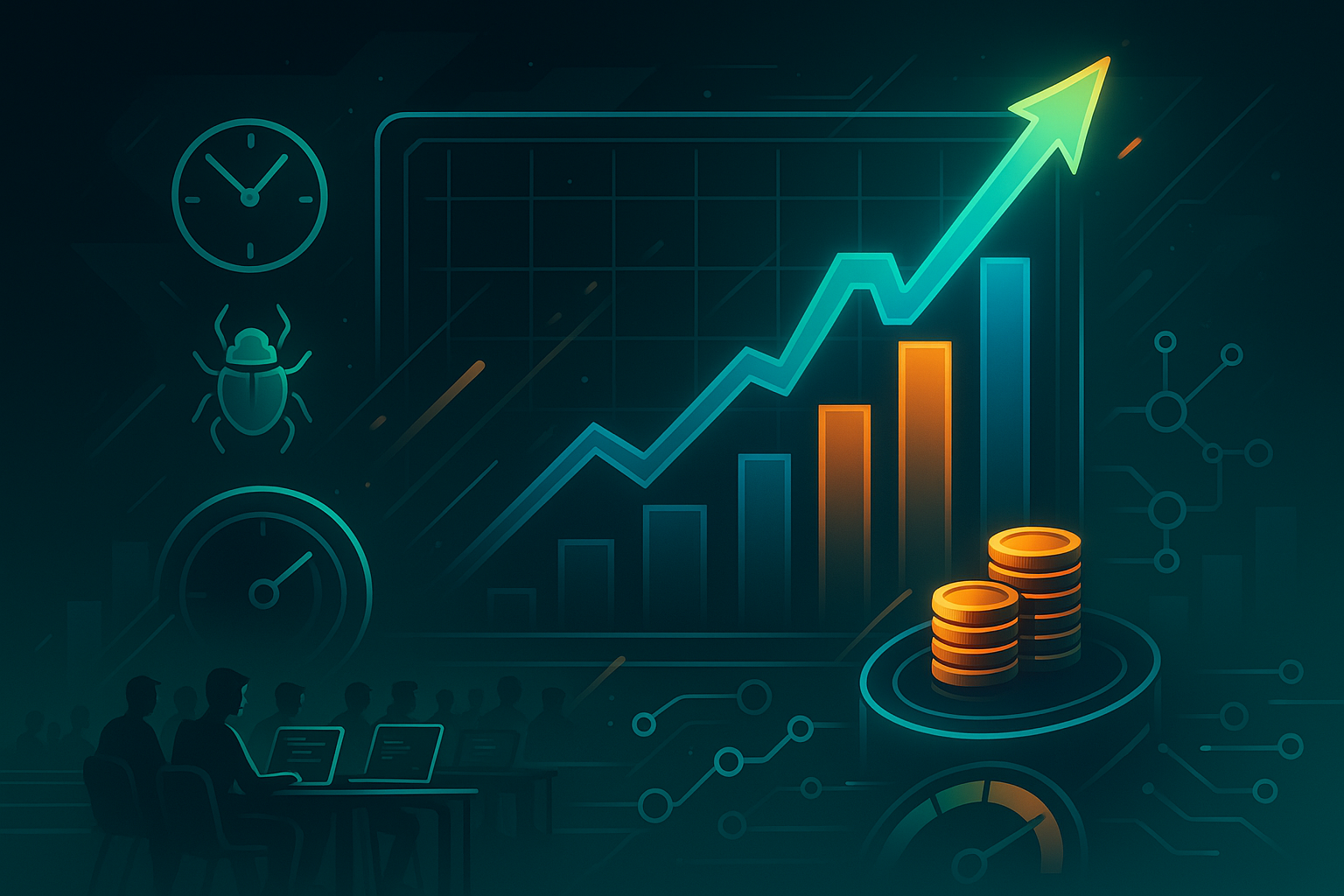 ROI breakdown for a mid-size software company adopting continuous training